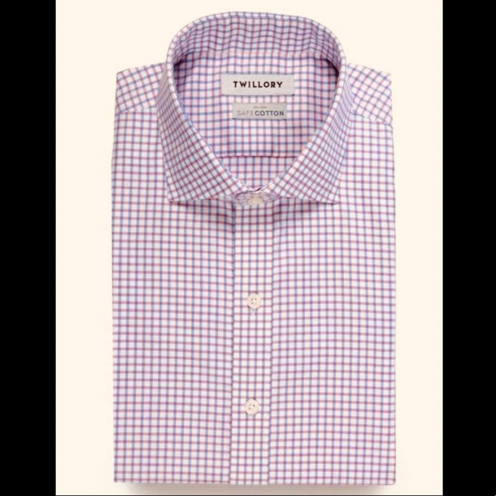 Men’s TWILLORY Pink/Blue Grid Shirt👔